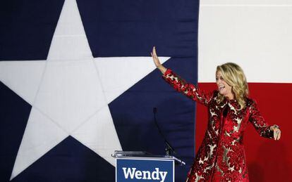La candidata demócrata a gobernadora de Texas, Wendy Davis.