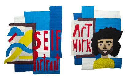 Obra textil del artista estadounidense Thorpe para Reebok.