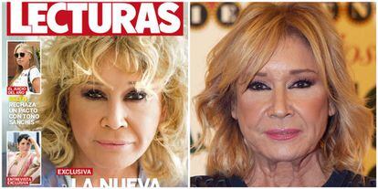 La nueva cara de Mila Ximenez en la portada de Lecturas y, a la derecha, la imagen de la colaboradora en 2016.