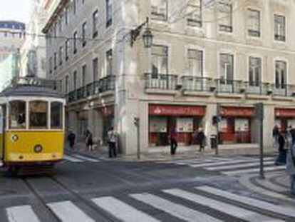 Oficina de Santander Totta en Lisboa.