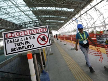 Trabajos de construcción de la línea 2 de Metro de Panamá, el año pasado.