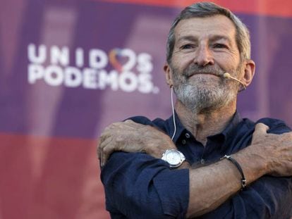 Julio Rodr&iacute;guez, durante un mitin de Unidos Podemos.