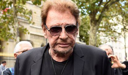 El cantante Johnny Hallyday, en París.