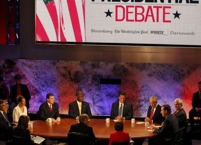 Debate entre candidatos republicanos.