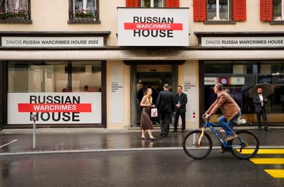 La Casa de los Crímenes de Guerra de Rusia en Davos. 