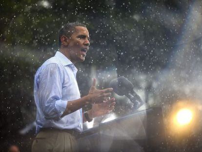 Obama durante una visita a Virginia, el s&aacute;bado.