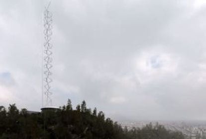 Recreación del proyecto de Radic, Medrano y Serpellde en el cerro de San Cristobal, en Santiago de Chile.