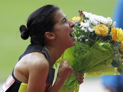 Selsouli celebra su victoria en París de junio