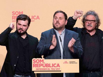 Gabriel Rufi&aacute;n, Oriol Junqueras i Joan Tard&agrave;. 