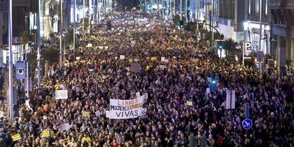 Manifestació del Dia Internacional de la Dona el 2017, a Madrid.