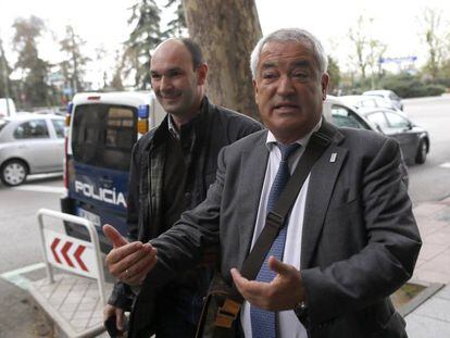 El presidente de Ausbanc, Luis Pineda, tras su detenci&oacute;n en abril.