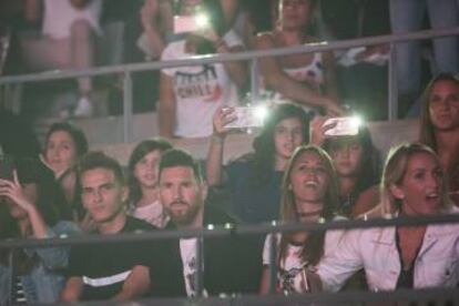 Messi en un concierto de Maluma en Barcelona.