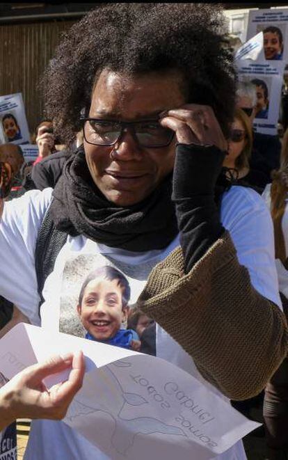 Ana Julia Quezada, en una concentración en Almería dos días antes de ser detenida por el crimen.