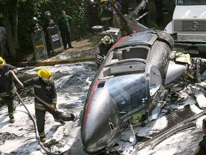 Estado del helicóptero en que viajaba Valdano.