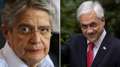 El presidente de Ecuador, Guillermo Lasso, y su par chileno, Sebastián Piñera.