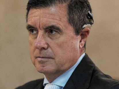 El expresidente del Govern balear Jaume Matas durante el juicio por el caso Palma Arena .