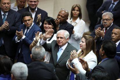 Omar Barboza, tras la votaci&oacute;n en la Asamblea Nacional de Venezuela.