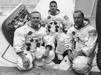 Se cumplen hoy 50 años del despegue del  Apolo 8  , el primer viaje tripulado de la humanidad a nuestro satélite