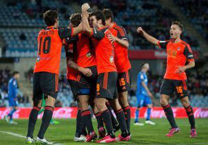 Iñigo Martínez celebra su gol al Getafe