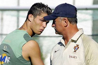 Cristiano Ronaldo y Scolari.