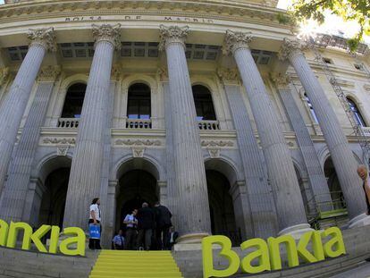 Salida a Bolsa de las acciones del grupo Bankia en julio de 2011.