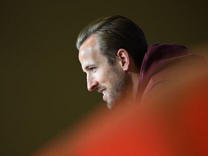 Harry Kane durante su conferencia de prensa, este martes en Múnich.