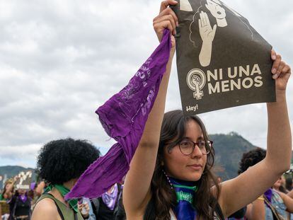 Marcha del Día Internacional de la Eliminación de las Violencias contra las Mujeres. Noviembre 25, 2023. Bogotá D.C., Colombia.