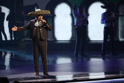 Vicente Fernández on stage at the annual Latin Grammy Awards in 2019.