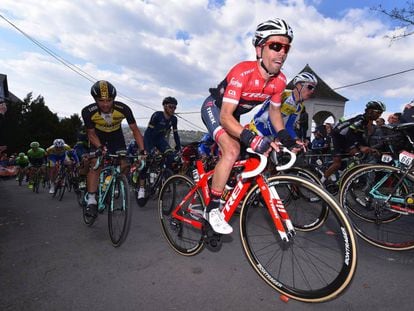 André Cardoso, durante la Flecha Valona de 2017.