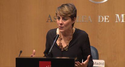 Lorena Ruiz-Huerta, portavoz de Podemos en la Asamblea de Madrid.