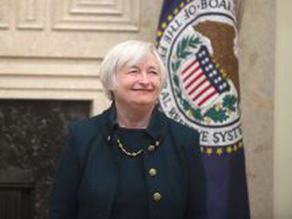 Fotograf&iacute;a cedida por la Reserva Federal (Fed), que muestra a la nueva presidenta de la instituci&oacute;n Janet Yellen.ITORIAL