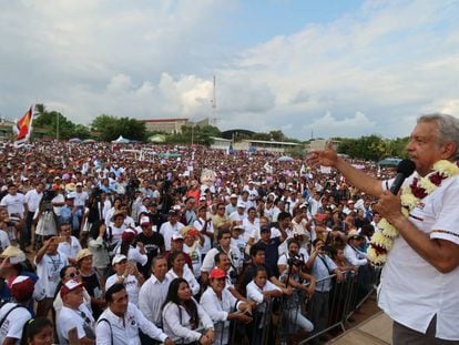 López Obrador, ante simpatizantes del Estado de Oaxaca.