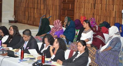 Familiares de las v&iacute;ctimas, este lunes en la sala de vista.