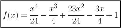 Polinomio que calcula el número de regiones para x puntos.
