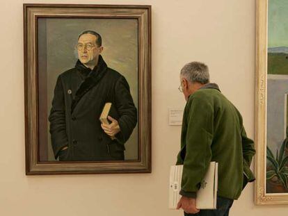Retrato de Cipriano Rivas Cherif, de  Santiago Montes, en la Real Academia de Bellas Artes de San Fernando.