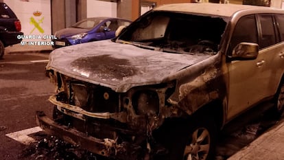 State in which the burned vehicle was left in Melilla.
