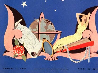 Ilustración de las predicciones de otoño de Vogue, publicadas en agosto de 1931.