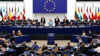 Una sesión en el Parlamento Europeo en Estrasburgo, Francia.