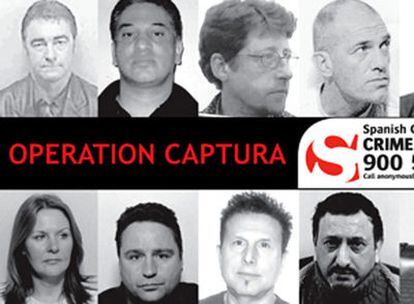 Algunos de los "más buscados" que la organización Crimestoppers muestra en su web
