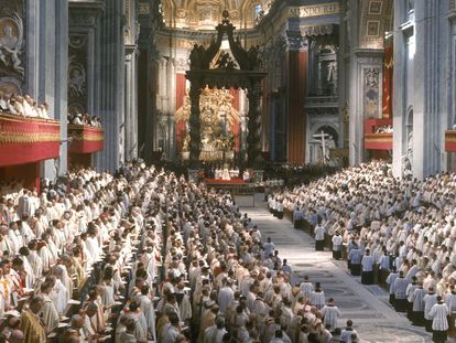 Primera sesión del Concilio Vaticano II, en Roma el 11 de octubre de 1962.