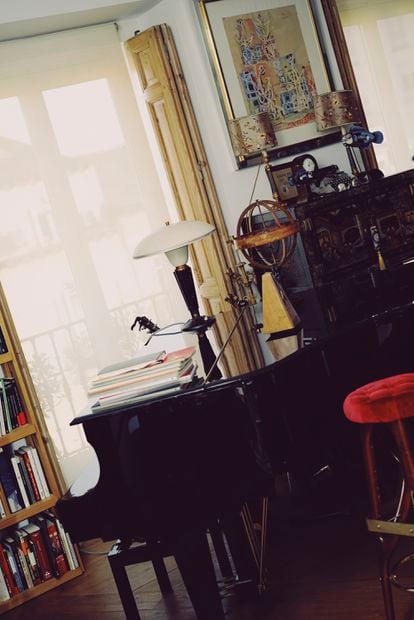 Piano en casa de Joaquín Sabina.