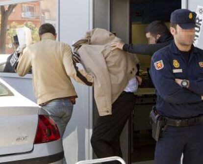 Uno de los detenidos en el Inem de Barcelona en mayo.