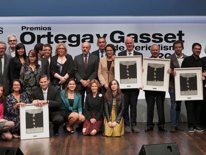 Entrega de los premios Ortega y Gasset de Periodismo, en 2019.