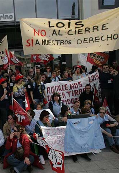 Protesta de trabajadores de Sáez Merino en Vara de Quart.