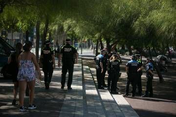 El passeig de Joan de Borbó de Barcelona, controlat per agents municipals, el passat 29 de juliol.