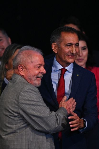 Lula da Silva y Waldez Góes, durante una conferencia de prensa en en Brasilia.