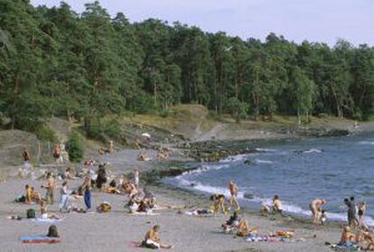 Playa de Huk, en Oslo.
