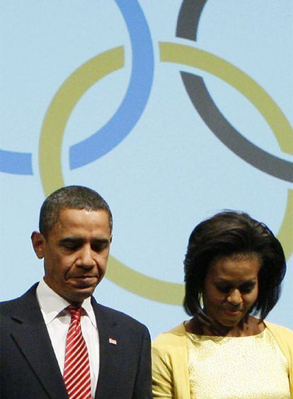 Barack Obama, junto a su esposa, Michelle.