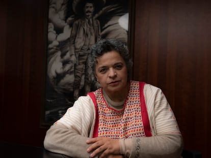 Beatriz Paredes Rangel, senadora y ex dirigente del Partido Revolucionario Institucional (PRI), en la Cámara de Senadores en Ciudad de México, el 23 de agosto de 2022.