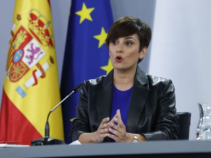 La ministra de Vivienda y Agenda Urbana, Isabel Rodríguez, este martes en Madrid.